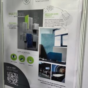 Minus Degre recycled panels on display