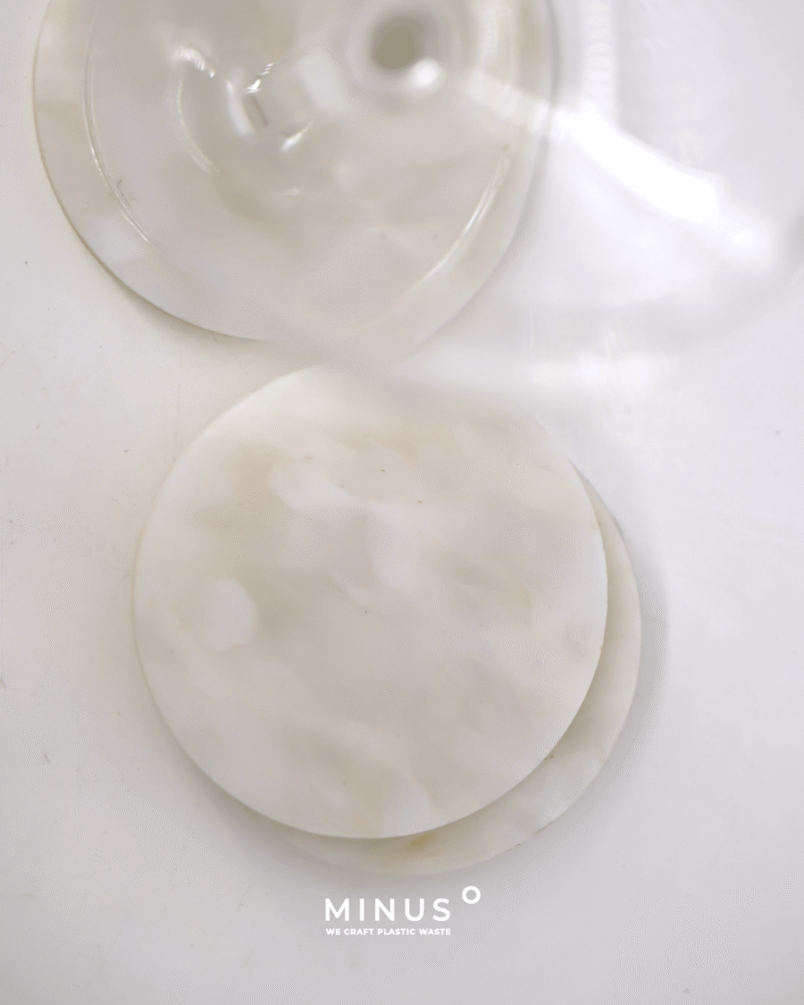 100% recycled plastic eco coaster handcrafted in India