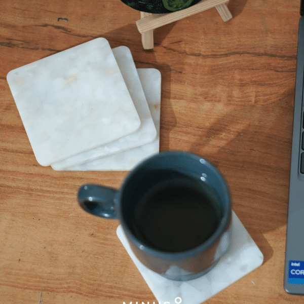 Plastic waste transformed into elegant natural color coaster