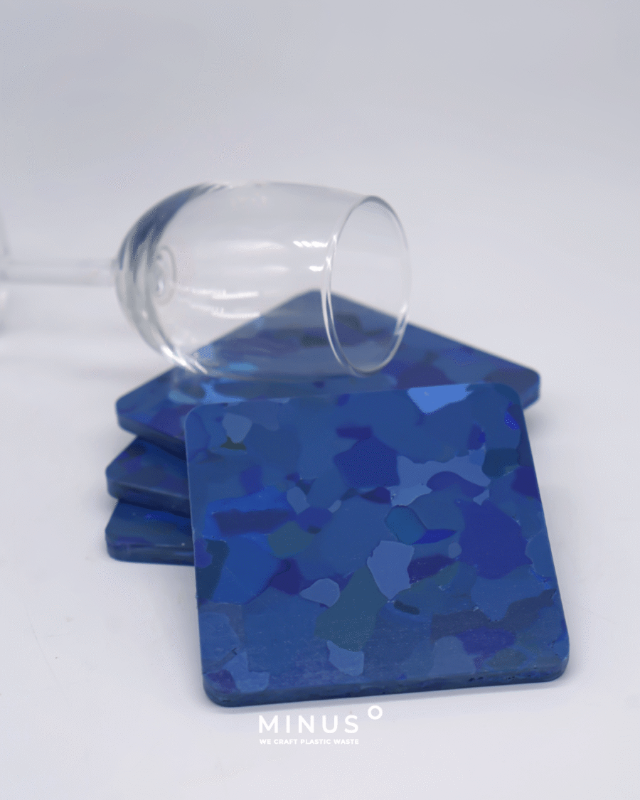 Waterproof recycled coaster ideal for coffee tables and offices