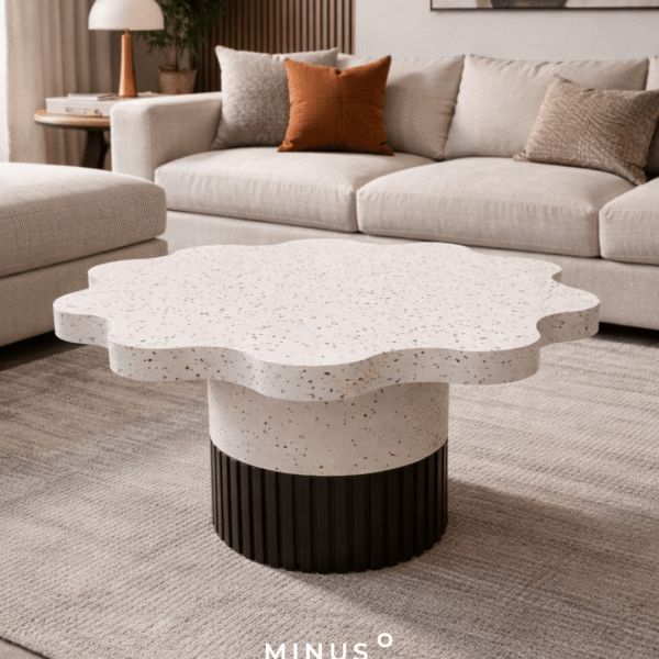 Luxury recycled centre table made from plastic waste in India