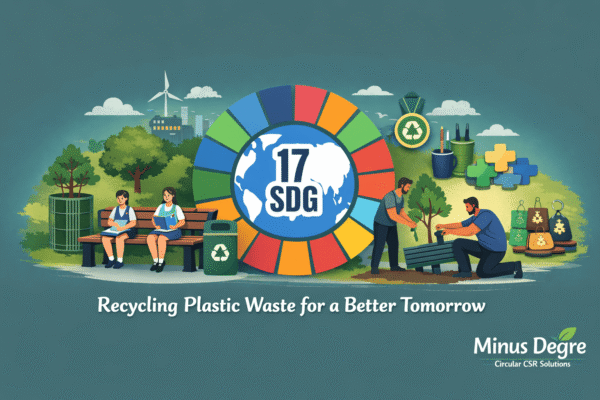 Recycled plastic products supporting SDGs through circular CSR solutions by Minus Degre