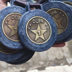 Custom Recycled Marathon Medals – Sustainable event medals made from recycled plastic, customised with event logos and designs for marathon runners and race finishers.